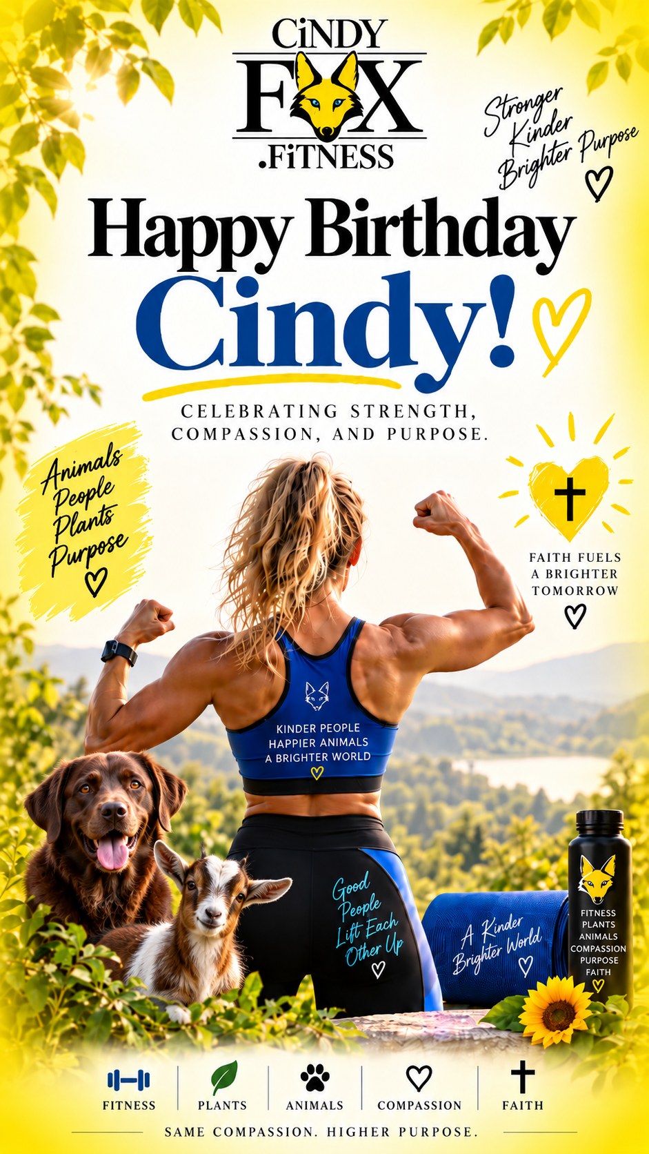 Happy Birthday Cindy! Celebrating strength, compassion, and purpose.